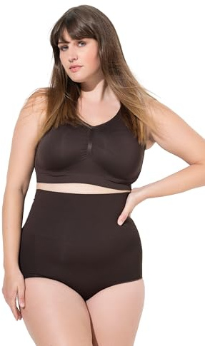 Ulla Popken Damen große Größen Übergrößen Plus Size Shaping-Slip, hoher Bund, figurformend