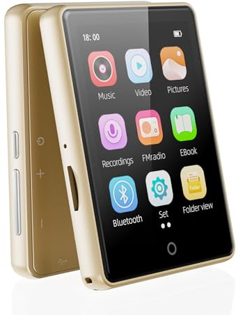64 GB MP3 Player Bluetooth 5.3,2.8-inch Display, Portable Music Player MP4 Player MP3 Player with Speaker for Kids, FM Radio, Pedometer, Random Folder Sequence Play,128 GB Expandable Mic SD Card