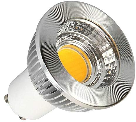 CZMDKEXM Pack of 10, LED COB Chip Spotlight, 5W GU10 AC85-265V, Home Aluminum Lamp, Household Bulbs(Cool White)