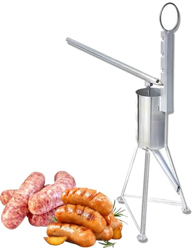 Generico Insaccatrice Manuale in Acciaio Inox per Salsicce, Facile da riempire e Pulire, Ideale per ristoranti e per la Cucina Domestica.