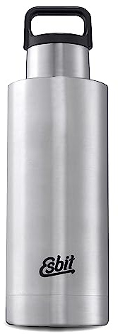 Esbit Isolierflasche Sculptor - Edelstahl Trinkflasche 750 ml - für warme und kalte Getränke