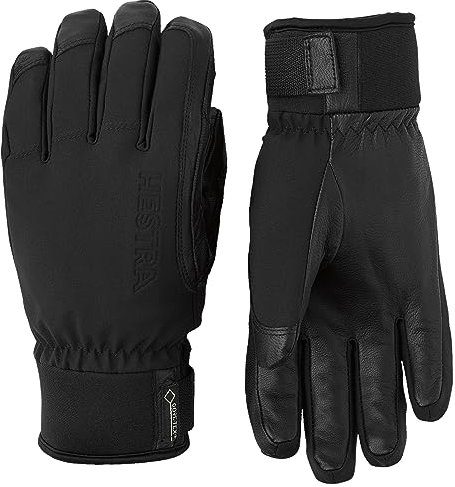 HESTRA Alpine Short Gore-tex Schwarz, Gore-Tex Fingerhandschuh, Größe 10 - Farbe Black