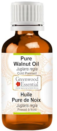 Greenwood Essential Pur Noyer Huile (Juglans regia) 100% Naturelle de qualité Thérapeutique pressée à froid pour les soins personnels 15ml (0,50 oz)
