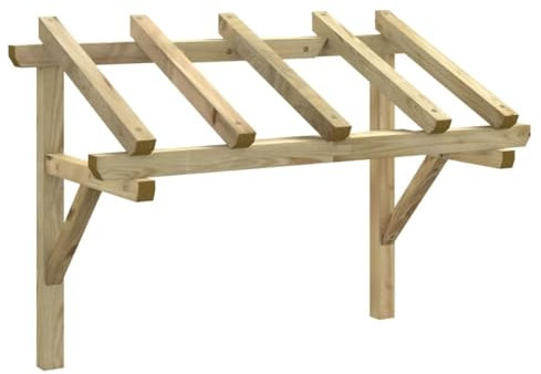 vidaXL Pérgola Puerta Aire Libre Sombrilla Jardín Parasol Playa Paraguas Pabellón Eventos Exterior Gazebo Tienda Madera Maciza de Pino