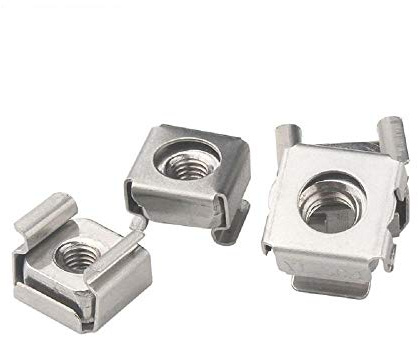 Tuerca de jaula de acero inoxidable 304, tuerca de jaula, tuerca de clip de hierro, tuerca flotante, tuerca de gabinete Estándar nacional M4M5M6M8-M6 * 2 solamente