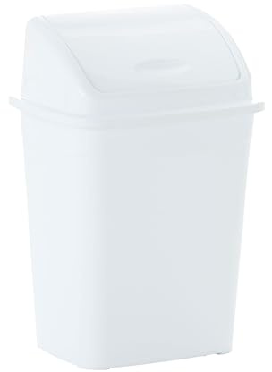 Maya Papelera con Tapa Basculante 10 Litros. Polipropileno Resistente. Ideal para HORECA y Hospitales.