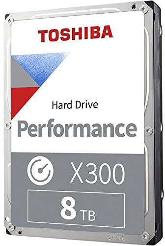 Toshiba X300 8TB Performance & Gaming 3.5-Inch Internal Hard Drive – CMR SATA 6 GB/s 7200 RPM 256 MB Cache - HDWR480XZSTA