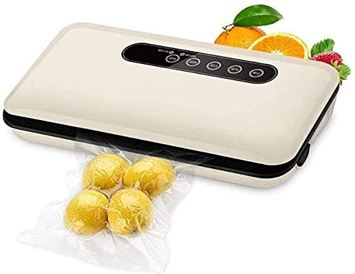 GXBCS Sellador de Bolsas Selladora al Vacio Envasador al Vacío Selladora al vacío Liviana Selladora casera automática, ahorrador de Alimentos con un Toque, Modo húmedo y seco 1013(Color:Beige)