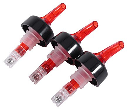 Bottle Pourer, 35mL Shot Spirit Measure Measuring Pourer Drinks Bar Wine Cocktail Dispenser Hot(red)