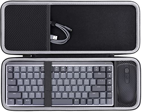 co2CREA Hart Schutz Hülle Etui Tasche für Logitech MX Mechanical Mini Kabellose Tastatur und Anywhere 3S /Anywhere 3 Kabellos Maus Combo,Nur Tasche