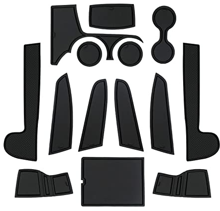 CDEFG Kompatibel mit Kia Sportage NQ5 2022-2023 2024 2025 Gummimatten Mittelkonsole rutschfest Antirutschmatten Anti-Staub Becherhalter Gummi Matte Armlehne Auto Sportage 2024 Zubehör (Schwarz)
