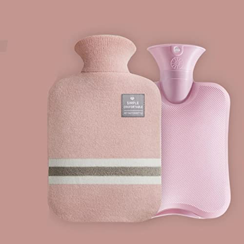 1/2-Liter-Wärmflasche mit Deckel Kältebeständiger Warmhaltebeutel Wassereinspritzung Tragbarer Handwärmer Wärmbeutel-C-2L