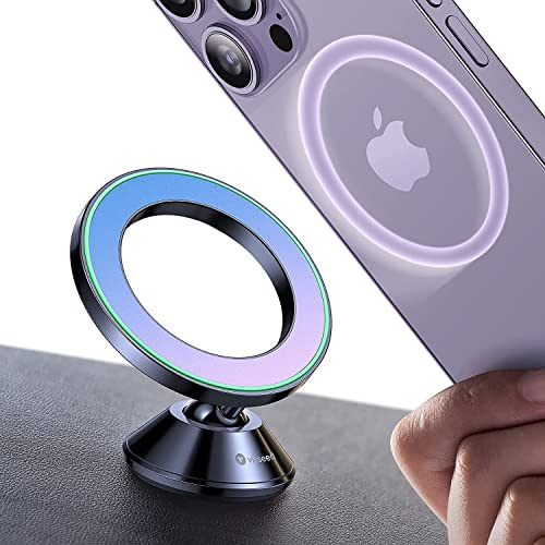 VICSEED Handyhalterung Auto Magnet für MagSafe Autohalterung[20 XN55 Stärkste Magnet],Vollmetall &360° Drehung Magnetische KFZ Halterung kleben[Stärkster 3M Kleber] für iPhone 16 15 14 13 12 Samsung