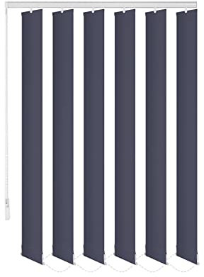 probath ERSATZLAMELLEN 8 Farben 250 cm LANG INDIVIDUELL KÜRZBAR AUSTAUSCHLAMELLEN LAMELLENVORHANG (Dunkelgrau, 20er Set)