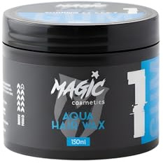 Magic Cosmetics Hair Styling Wax | Aqua Hair Wax | Matte Effekt | Starke Haltstruktur | Für alle Haartypen | Für Mann & Frau | Matt | 150ml (Gummi)