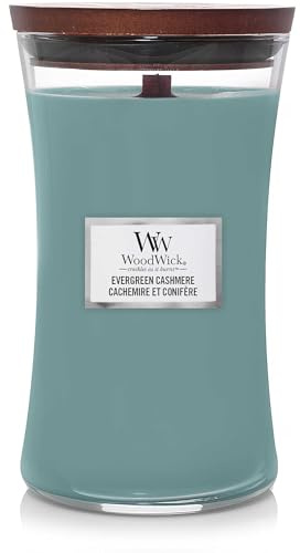 CANDELA CLESSIDRA GRANDE LARGE HOURGLASS EVERGREEN CASHMERE WOODWICK