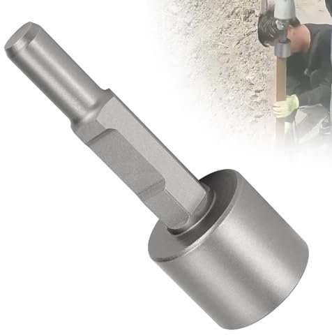EFUTURETIME SDS HEX Terra Driver per pali, φ 70 x 200 mm, φ Interno 50 mm, Jack Hammer Picket Post Driver per l'Inserimento di Pali in Legno, Tubi