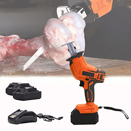 Sierra Carnicero Eléctrica para Huesos Carne Congelada,Sierra eléctrica alternante para huesos, uso comercial profesional para el hogar Multifunción Sierra con Batería y Cuchilla,para cortar carne
