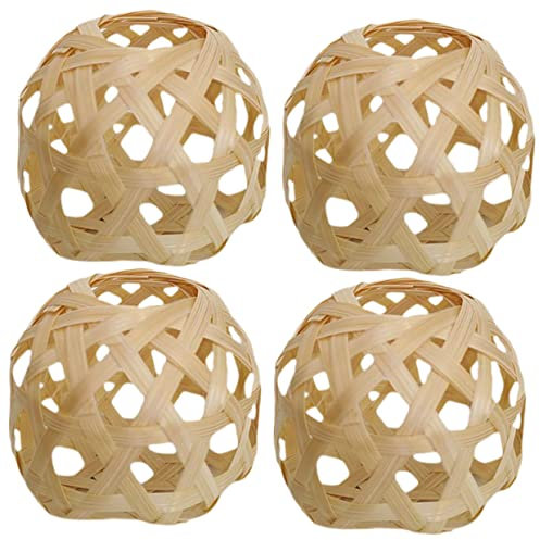 CIYODO 4 Stück Lampenschirm Aus Naturholz Für Zuhause Hängelampenschirm Kleine Retro Lampenabdeckung Lampe Schatten Holz-lampenabdeckung Retro-lampenschirm Licht Schatten Wohnkultur Esszi