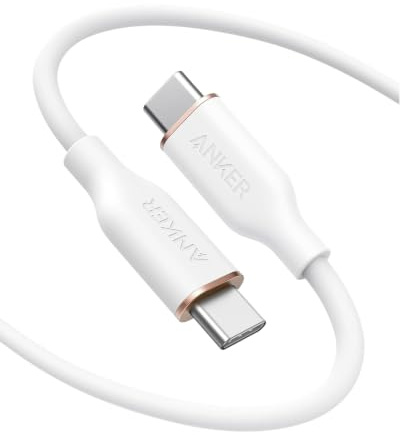 Anker USB C Cable, 240W Type C Fast Charging Flow Cord (1Pack, White, 1.8m)