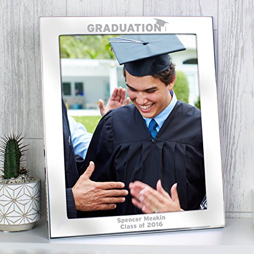 Custom Personalised Graduation 10x8 Portrait Silver Finish Photo Frame