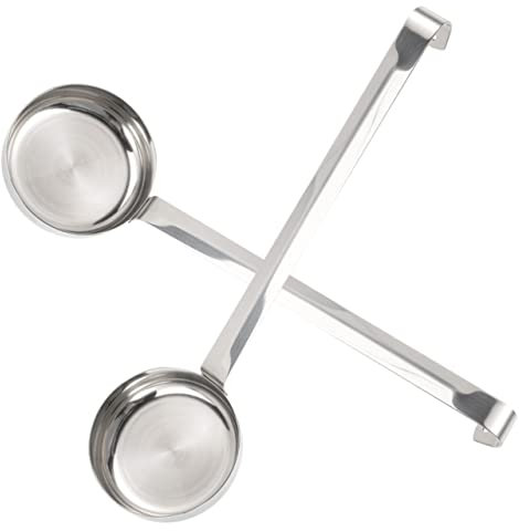 Cabilock Louche à Pizza Doseuse 2 Pièces, Cuillère à Tartiner Sauce à Long Manche, Plastique Résistant, Ustensile la Cuisine Professionnel, Usage Polyvalent pour Pizza et Sauces, Facile