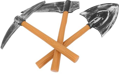 ifundom 3stücke Teiliges Zwerg Kostümzubehör Set Realistische Spitzhacke Sickle Und Schaufel Für Halloween Karneval Und Rollenspiele Hochwertige Dekorationsprops Für Kreative