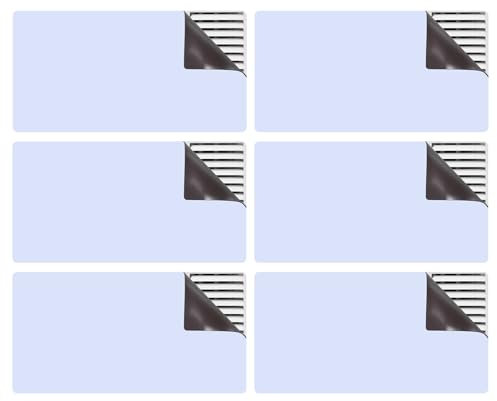 QUARKZMAN 4 Stück Rechteckige Magnetische Lüftungsabdeckungen, 15,5x8 Gemahlenluftabdeckungen Register Schalldichte Abdeckung für Heim-, Gemahlen-, Wand- und Deckenlüftungen (Weiß)