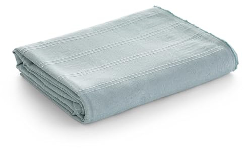 GAMUSI Sofaüberwurf für 3-Sitzer, vielseitig einsetzbar, Bettüberwurf 135/150 cm, Jarapa Foulard Tagesdecke, weich, strapazierfähig, glatt, 230 x 280 cm, Wasser