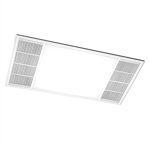 LVSEWOA Ventiladores de baño ultrafinos de Techo con iluminación combinada, Extractor Rectangular de Alta Potencia con Luces LED, Potente y silencioso.