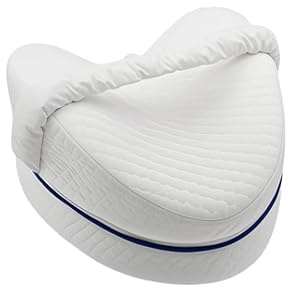 WSTELHH Ergonomic Knee Pillow for Sleeping on Side,Knee Pillow for Sleeping on Side, Ergonomic Tapered Design Supports Hips, Legs and Spine to Help Back Ache, Sciatica and Restless Legs.(White