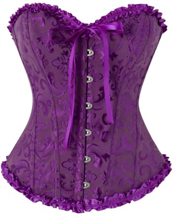 Zaleau Corset Mujer Medieva Corsé Bustier para Halloween Talla Grande, XS-6XL