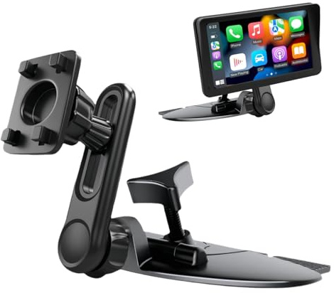 Epronic CD SchlitzHalterung für CarPlay Bildschirm Verstellbarer Arm und 360° Drehbarer 17mm Kopf Kompatibel mit Bildschirmen im Auto CD Slot Halterung für CarPlay
