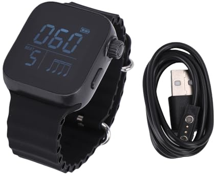 Annadue Orologio con Metronomo Vibrante, Regolabile 40-240 Bpm con modalità Sport, Metronomo con Vibrazione Silenziosa per Musicisti, Principianti, Corsa, esercizio.