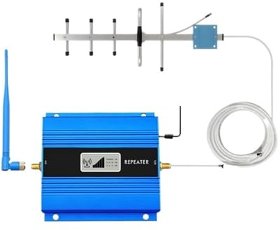 Amplificador Celular 2G 3G 4G GSM 900 LTE 1800 WCDMA 2100MHz CDMA 850 B5 Kit De Refuerzo Datos For Repetidor Antena Cobertura más amplia(WCDMA 2100 B1)