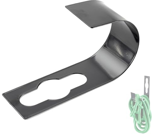 Garden Hose Holder,Black Durable Metal Spigot Hook Universal Over Tap Black Metal Garden Hose Pipe Holder Stainless Steel Small Wall Mount Garden Hose Hook for Garden,Backyard,Lawn,Shed