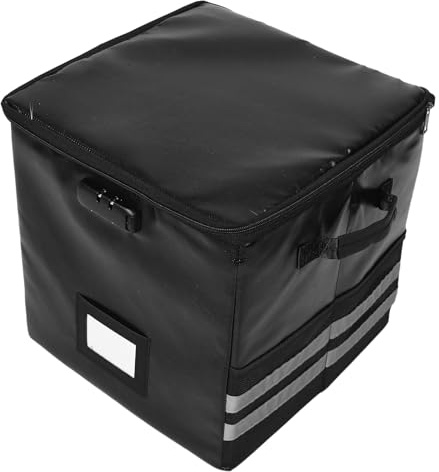 Veemoon Caja de Almacenamiento para Discos de Vinilo Ignífuga Plegable Cerradura Organizador con Compartimentos Antidespolvoreo y Doble Asa para Transporte Seguro en Hogar y Viajes