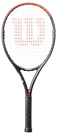 Wilson Pro Staff Precision Junior NXT 26 Tennisschläger, Mit Spin-Effekt-Technologie zur Verbesserung der Ballbewegung, Aus Graphit für zusätzliche Kraft, Farbe: Schwarz/Rot, Größe: 26