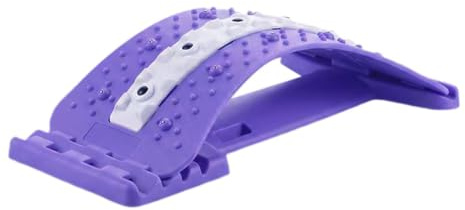 Dispositivo de Crujido de la Espalda 4 Niveles Ajustables Ergonómicos | Tabla de Estiramiento Lumbar para Hombres y Mujeres Columna Vertebral Lumbar Hombros Hogar Oficina Apartamento Gimnasio