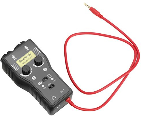 Saramonic SmartRig+ 2-Channel XLR/3.5mm Microphone Audio Mixer with Phantom Power Preamp & Guitar Interface for DSLR Cameras, Camcorders, iPhone, iPad, iPod, and Android Smartphones