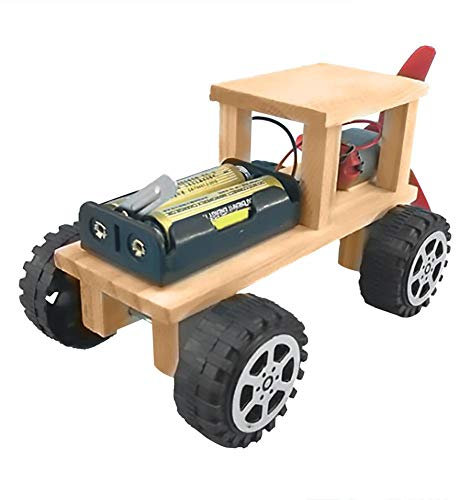Legno DIY Elettrico Energia Eolica Giocattolo Esperimento Bambini Apprendimento Fisica Kit Educativo Scientifico Assemblare Giocattoli Modello Auto Energia Eolica Attivit?Famiglia Gioco Interattivo