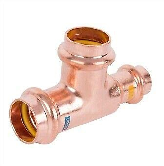 Pressfittings Kupfer V Konturen Alle Varianten Trinkwasser Gas Heizung (T-Stück reduziert, 35x28x35)