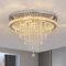 Deckrico Lustre en Cristal Plafonnier Moderne Luminaire LED Pour Salon Chambre Cuisine Salle à Manger (Lumière Variable)
