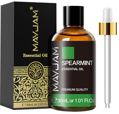 MAYJAM Aceite Esencial de Menta Verde 30ml, Aceite de Menta Verde para Difusor, Humidificador, Bricolaje, Hogar, Accesorios