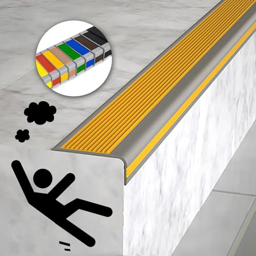 Innenbereich PVC wasserfest Feuerfest Treppen Kantenschutz-Formleiste,Außen Treppenkantenprofil,flexible Gummistufen Eckenschutz,rutschfeste dekoration kantenprofil,Selbstklebend Kantenschutzprofil. (