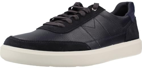 Clarks Brodin Lo - Tenis para Hombre, Piel Azul Marino, Talla 7, Azul Marino (Navy Leather), 41 EU