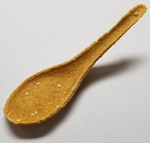 Flavorfulz, Edible Spoons Shell, Mini, Wasabi Sesame, 200 Count, Gourmet Edible Spoons for Hors d'oeuvres