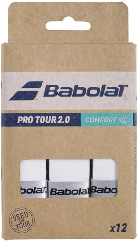 Babolat - Griffband für Schläger Modell Pro Tour 20, Farbe Weiß, Tennis-Overgrip, Ideal für Absorption und Komfort, Klebriges Gefühl, Maximale Absorption, Unübertroffene Empfindungen und Komfort