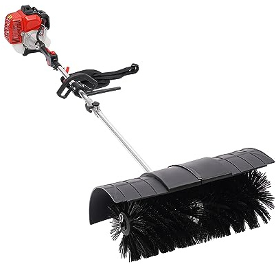 XCSCUK Gas Power Broom, Handheld Gasoline Sweeper,for Lawn, Leaf & Gravel Cleaning, for Artificial Turf & Grass Maintenance