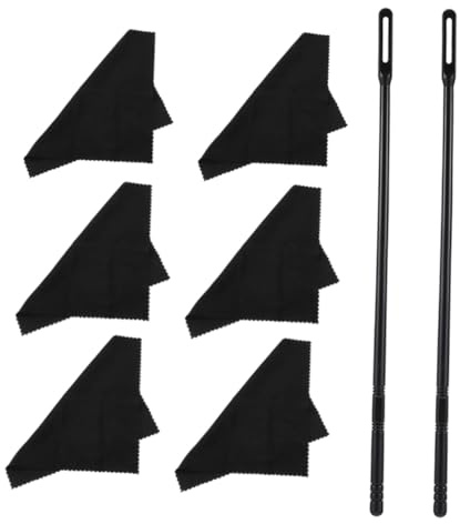 SUPVOX Pulitore per Flauto Bacchetta e Panno Kit di Pulizia per Strumenti Fiato di Manutenzione per Pulizia del Flauto Accessori del Clarinetto e Altri Strumenti